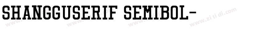 ShangguSerif Semibol字体转换